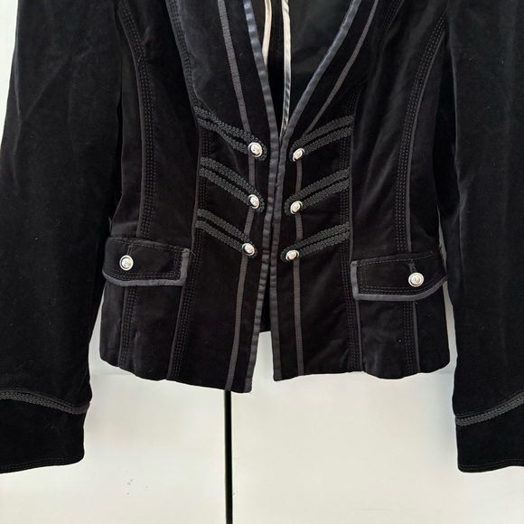 White House Black Market Black Velvet Jacket - Picture 2 of 7